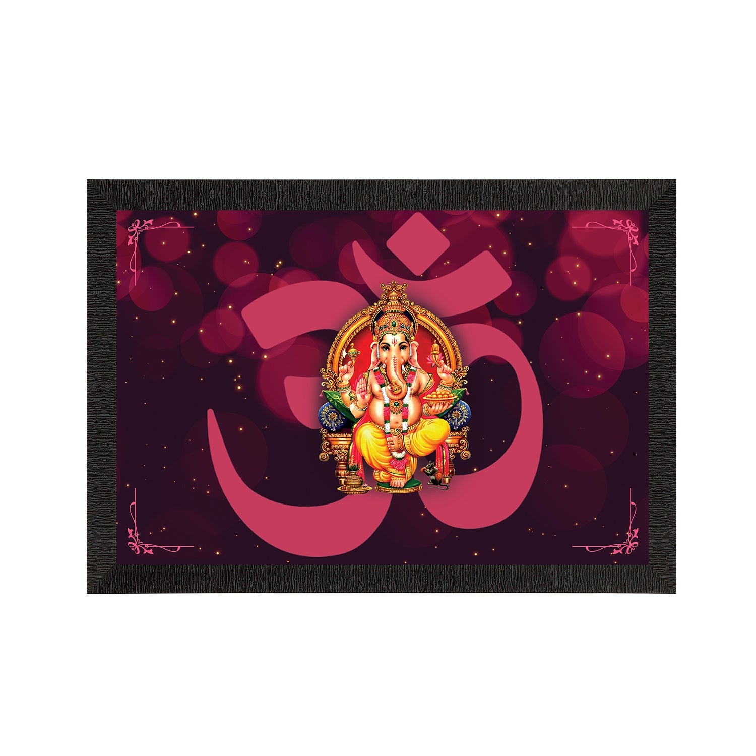 Lord Ganesha Satin Matt Texture UV Art Painting Kafalo
