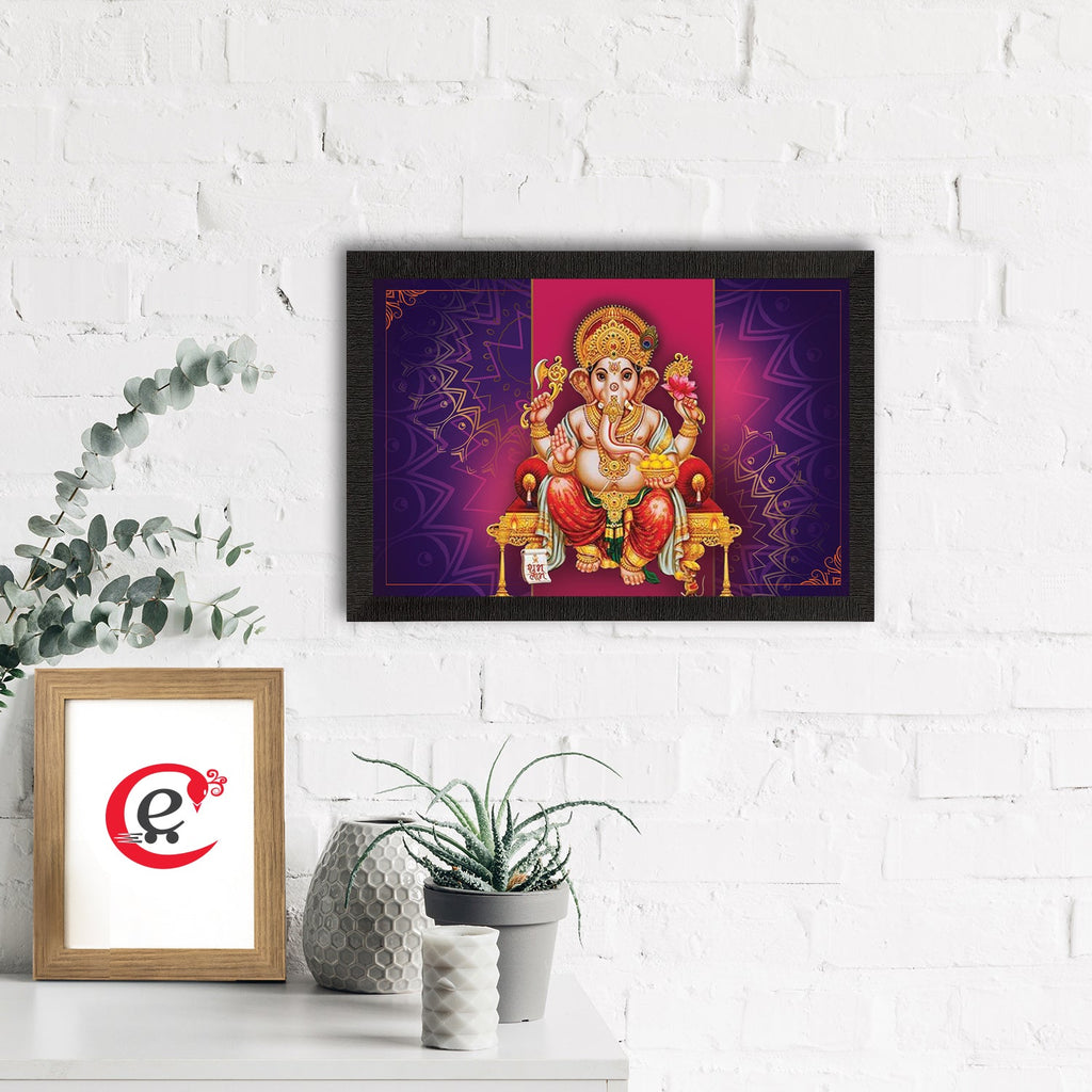 Lord Ganesha Satin Matt Texture UV Art Painting Kafalo