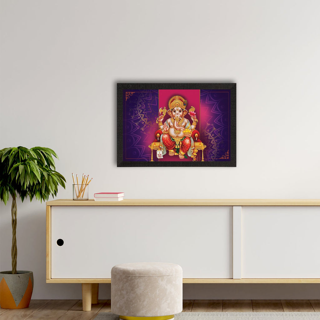 Lord Ganesha Satin Matt Texture UV Art Painting Kafalo