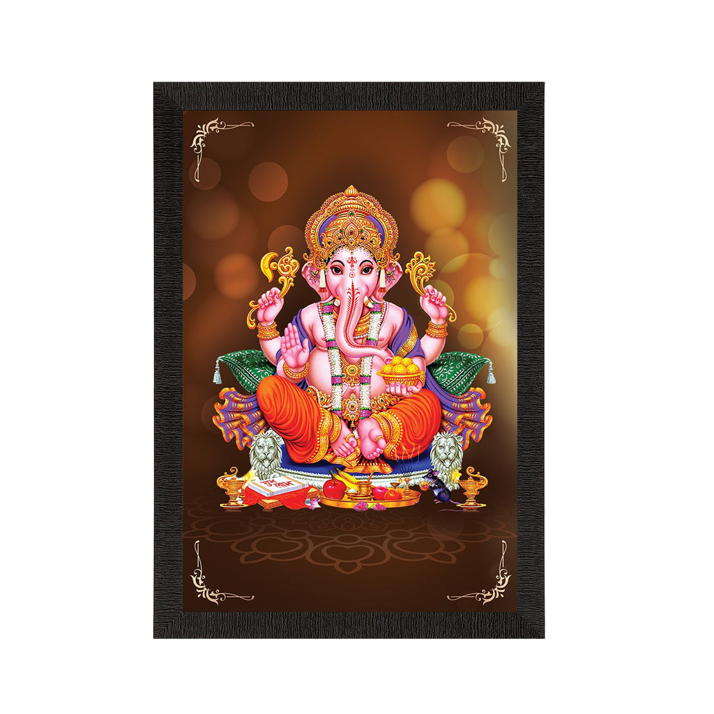 Lord Ganesha Satin Matt Texture UV Art Painting Kafalo