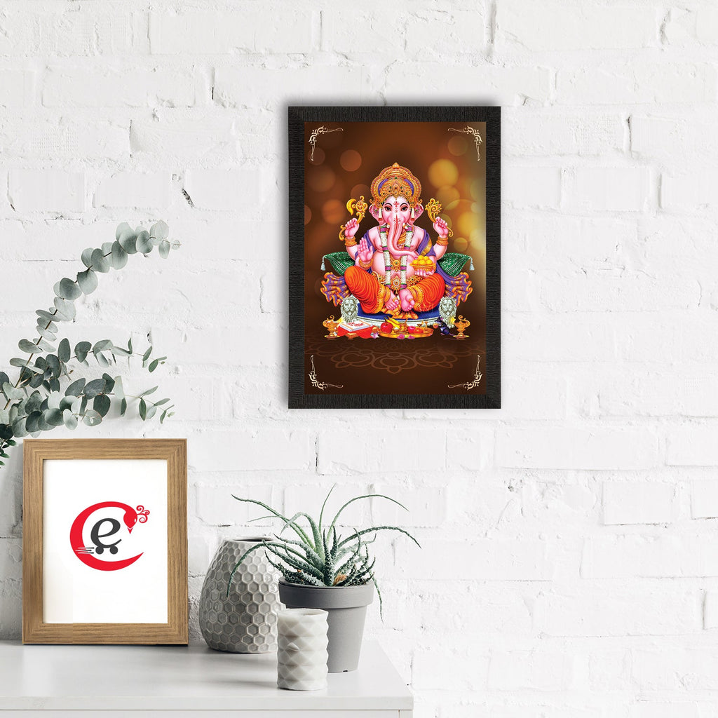 Lord Ganesha Satin Matt Texture UV Art Painting Kafalo