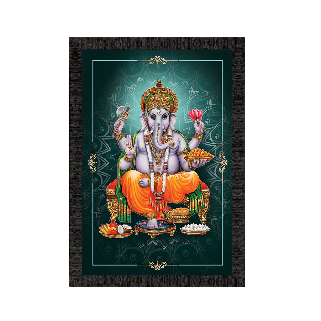 Lord Ganesha Satin Matt Texture UV Art Painting Kafalo