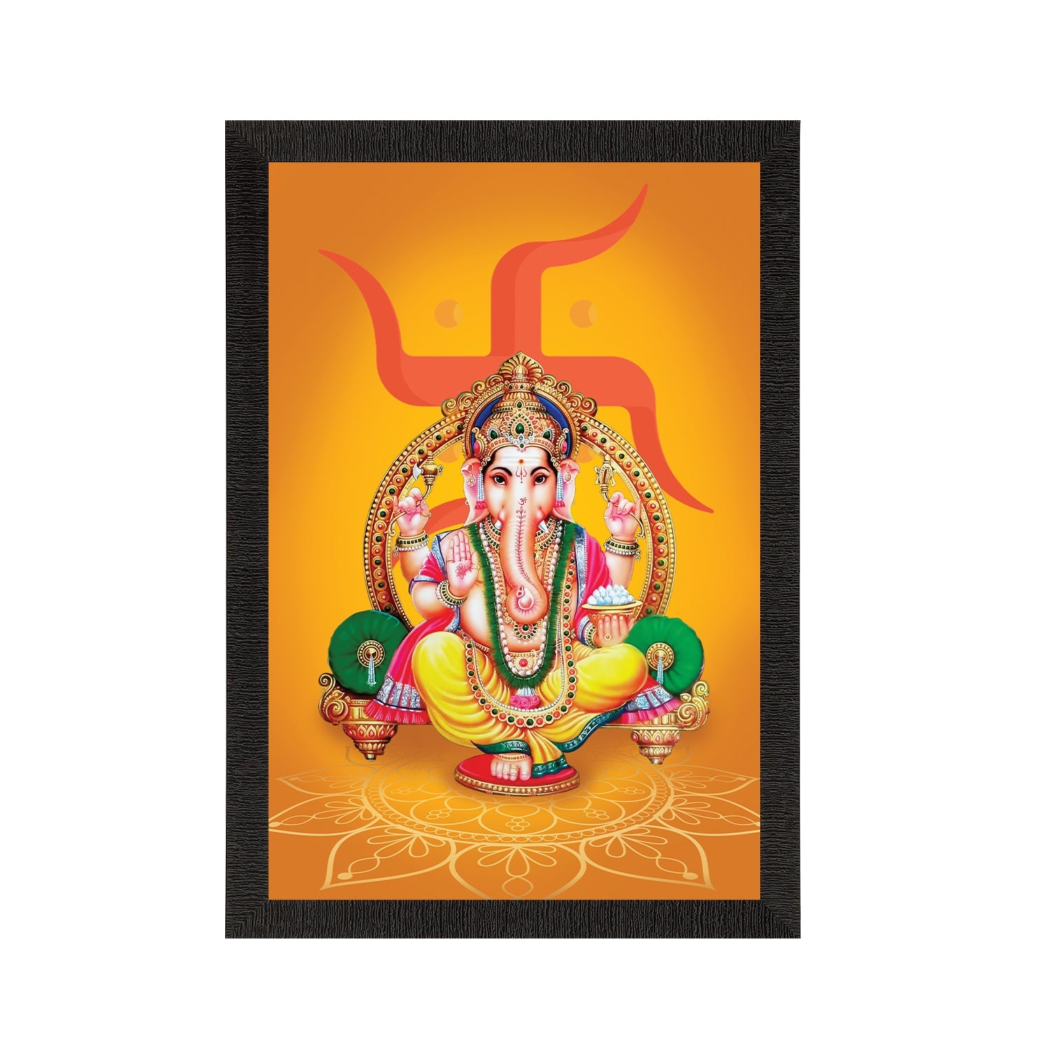 Lord Ganesha Satin Matt Texture UV Art Painting Kafalo