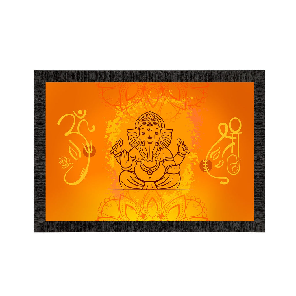 Lord Ganesha Satin Matt Texture UV Art Painting Kafalo