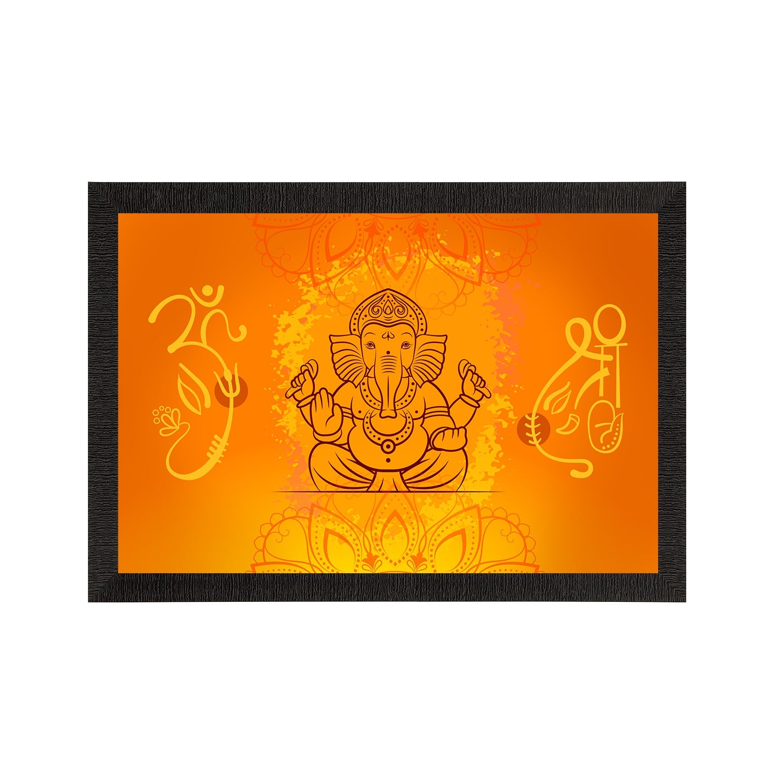 Lord Ganesha Satin Matt Texture UV Art Painting Kafalo