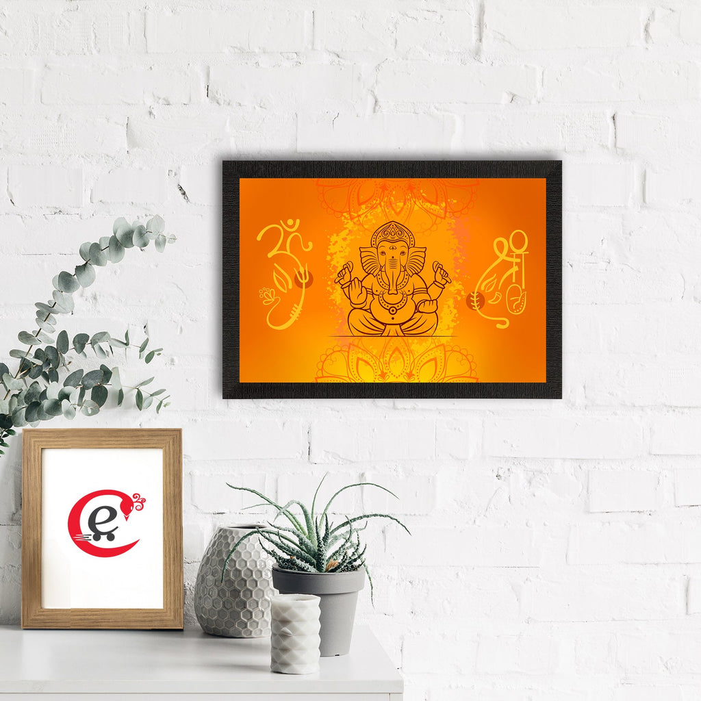 Lord Ganesha Satin Matt Texture UV Art Painting Kafalo