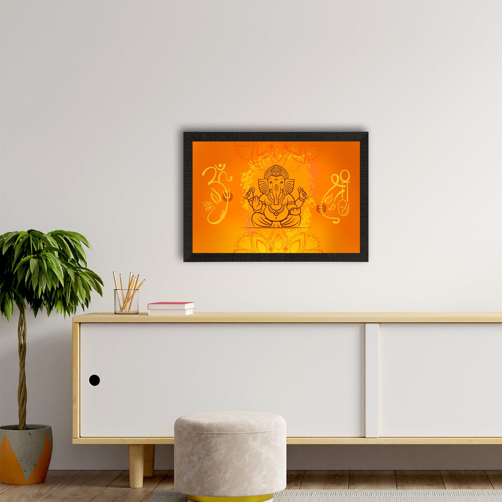 Lord Ganesha Satin Matt Texture UV Art Painting Kafalo