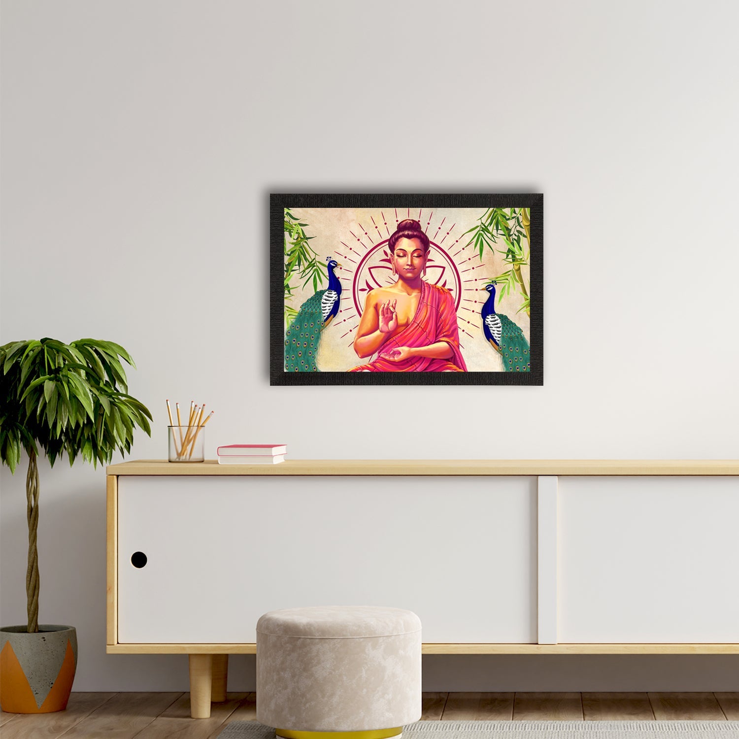Lord Ganesha Satin Matt Texture UV Art Painting Kafalo