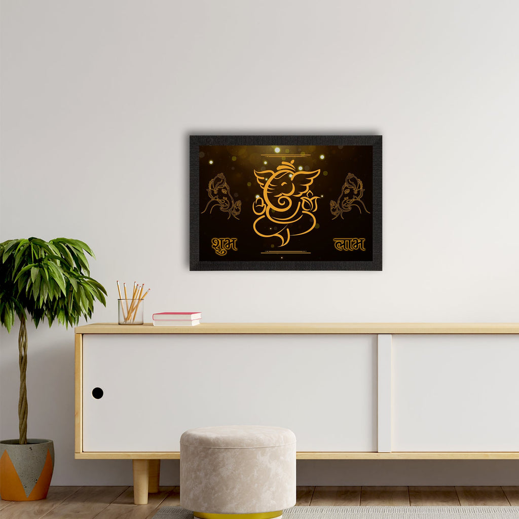 Lord Ganesha Satin Matt Texture UV Art Painting Kafalo