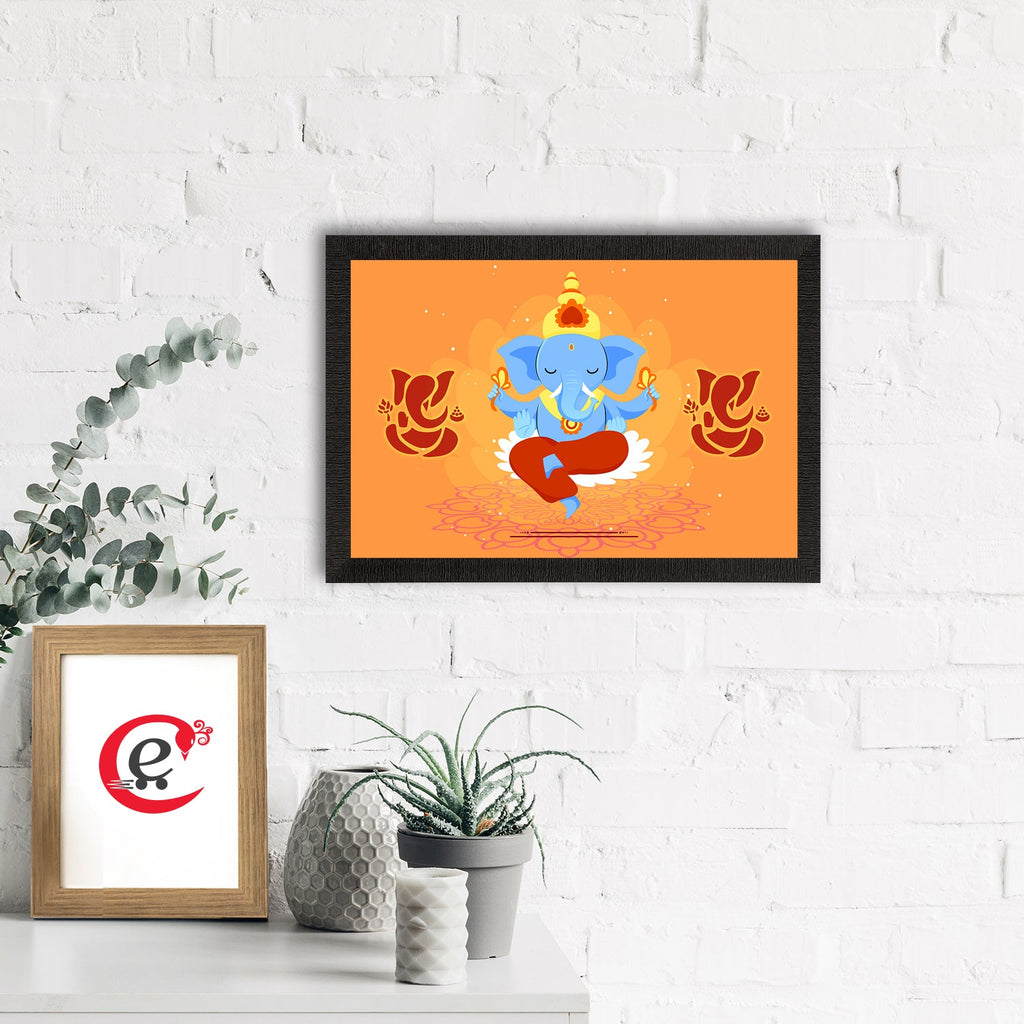 Lord Ganesha Satin Matt Texture UV Art Painting Kafalo