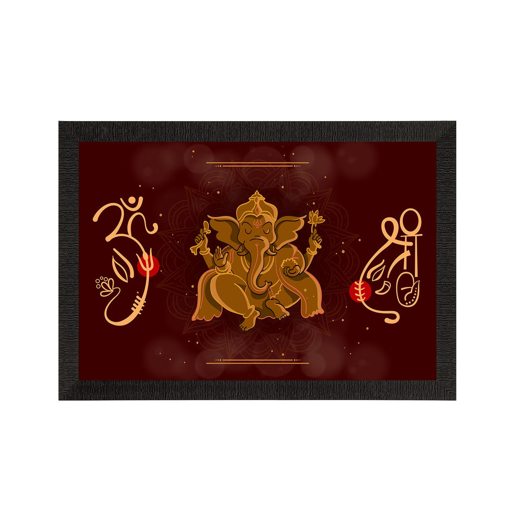 Lord Ganesha Satin Matt Texture UV Art Painting Kafalo