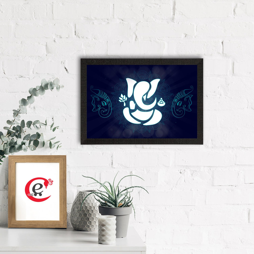 Lord Ganesha Satin Matt Texture UV Art Painting Kafalo