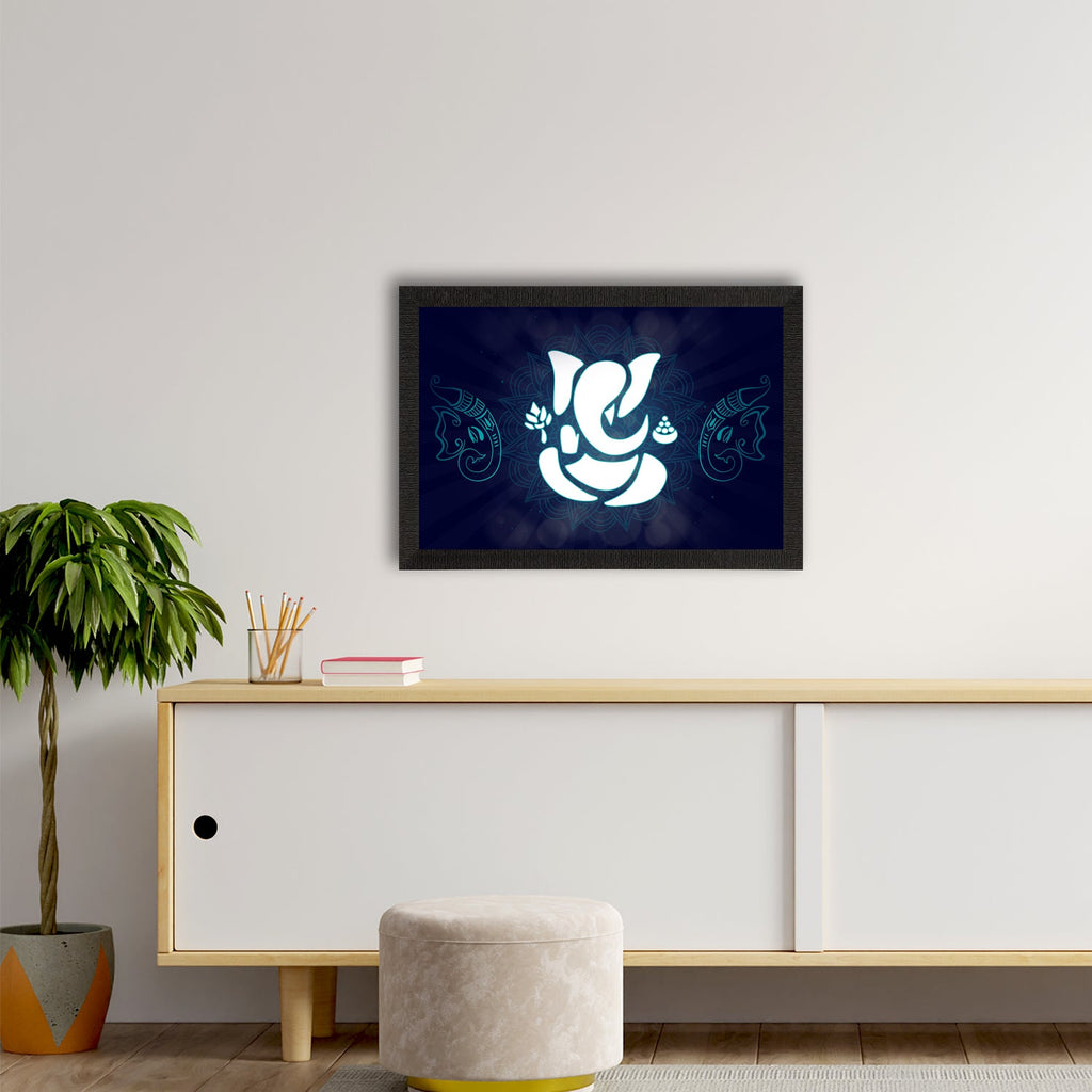Lord Ganesha Satin Matt Texture UV Art Painting Kafalo