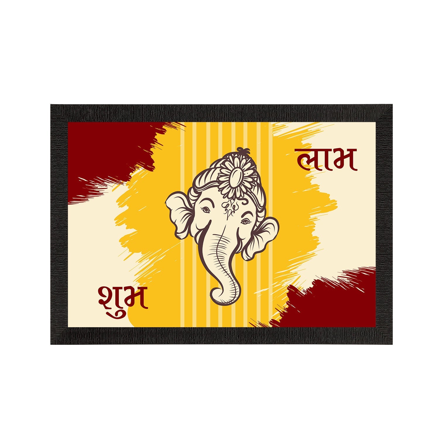 Lord Ganesha Satin Matt Texture UV Art Painting Kafalo