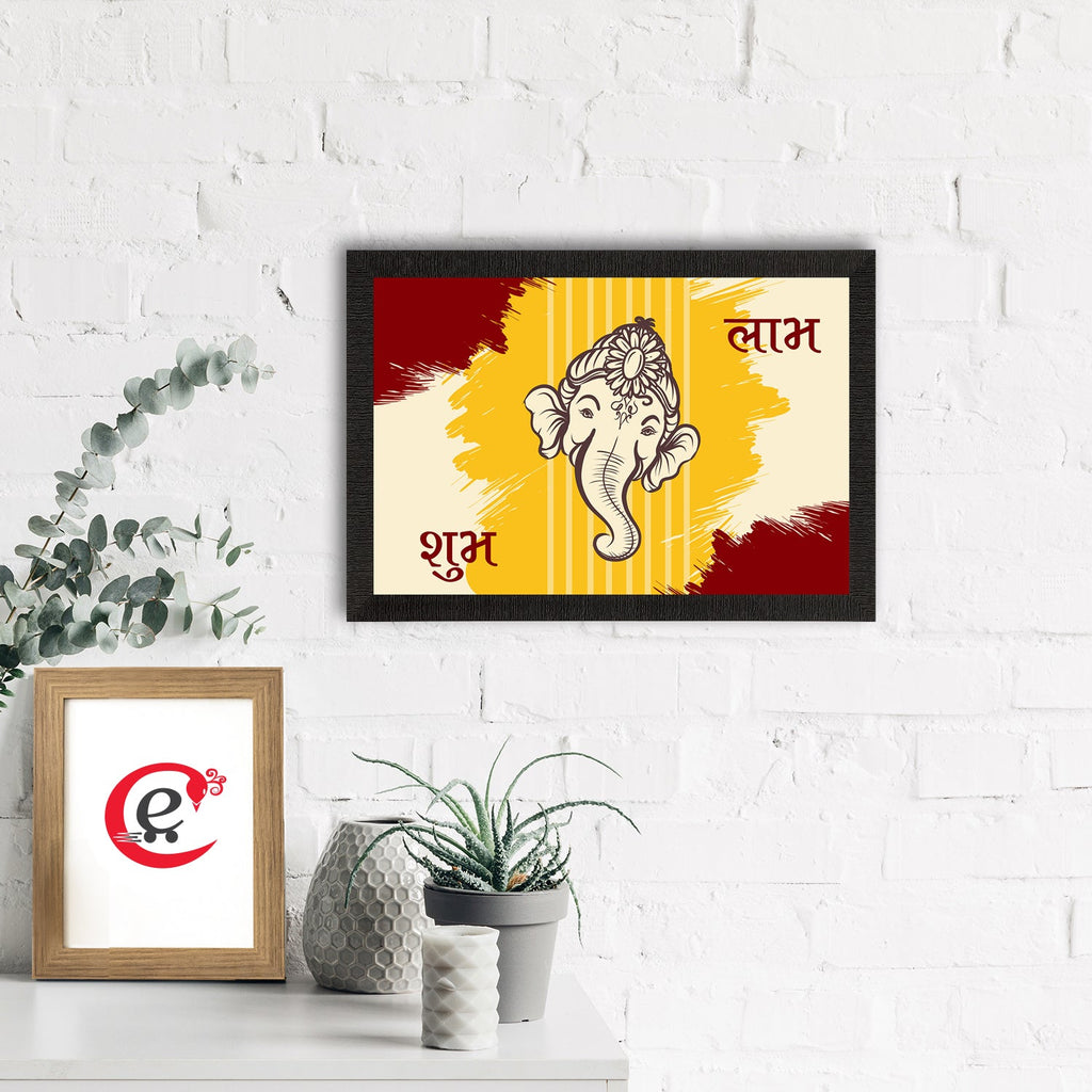 Lord Ganesha Satin Matt Texture UV Art Painting Kafalo