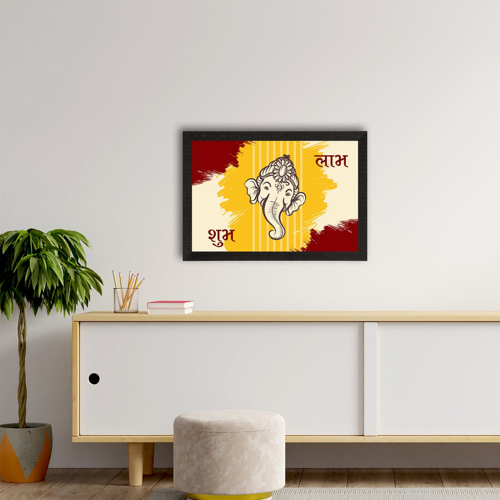Lord Ganesha Satin Matt Texture UV Art Painting Kafalo