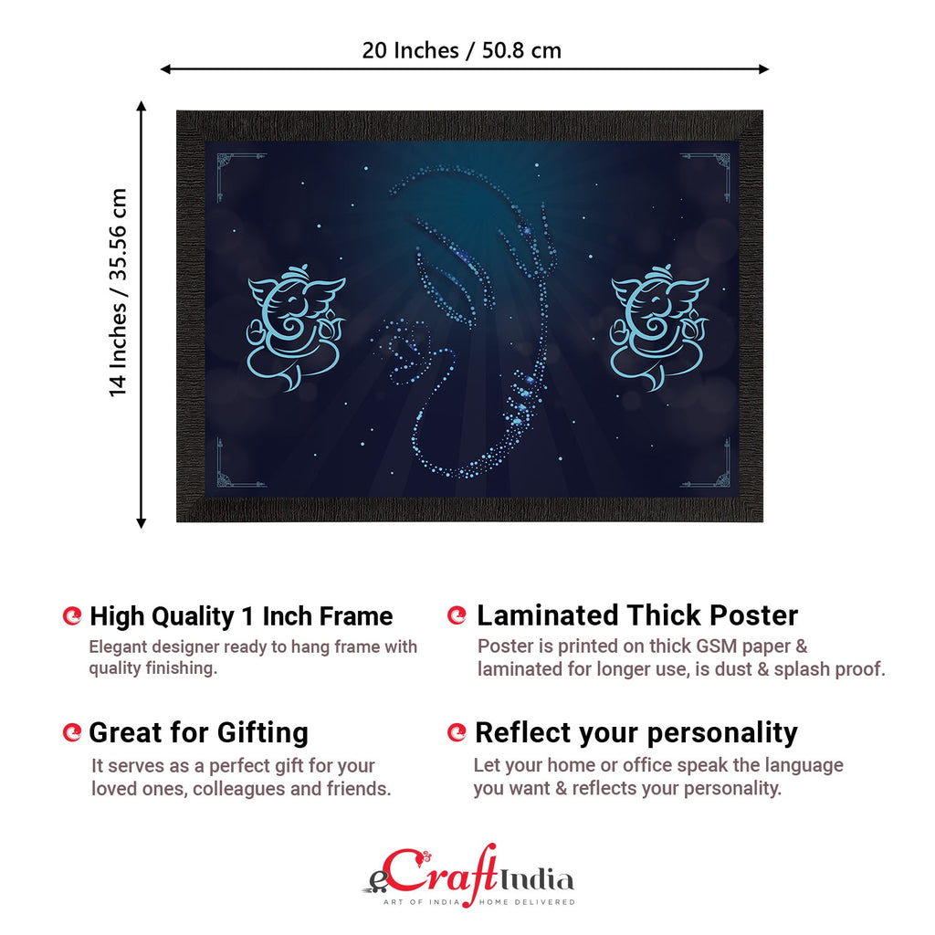 Lord Ganesha Satin Matt Texture UV Art Painting Kafalo