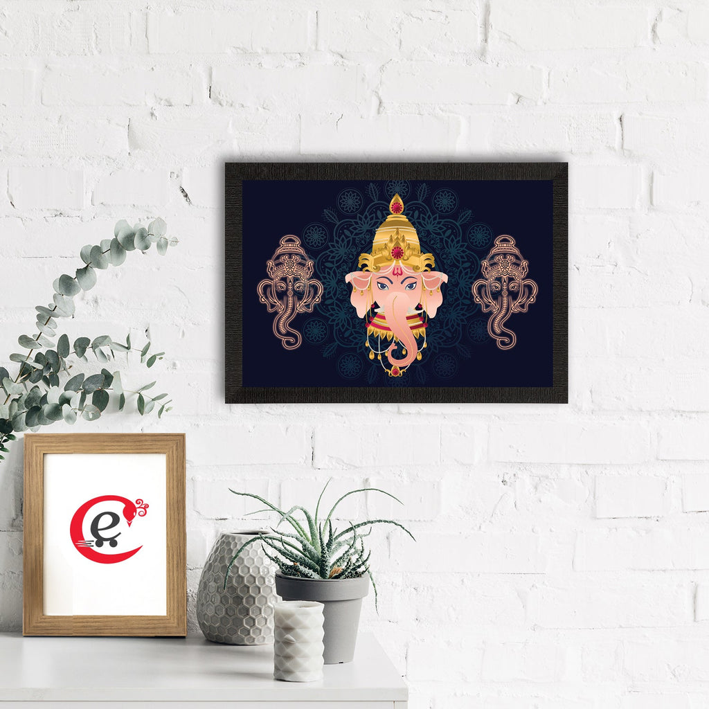 Lord Ganesha Satin Matt Texture UV Art Painting Kafalo