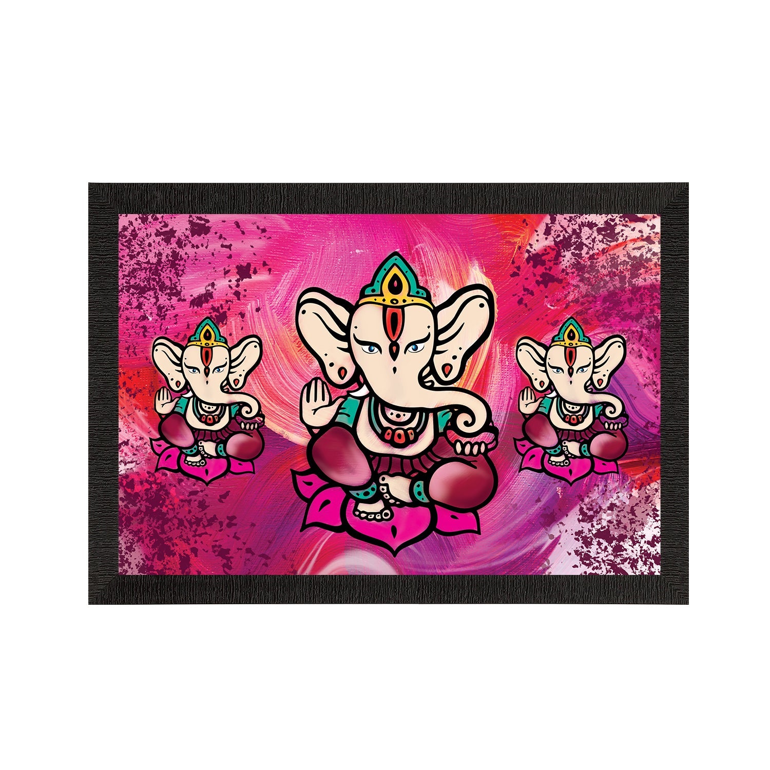 Lord Ganesha Satin Matt Texture UV Art Painting Kafalo