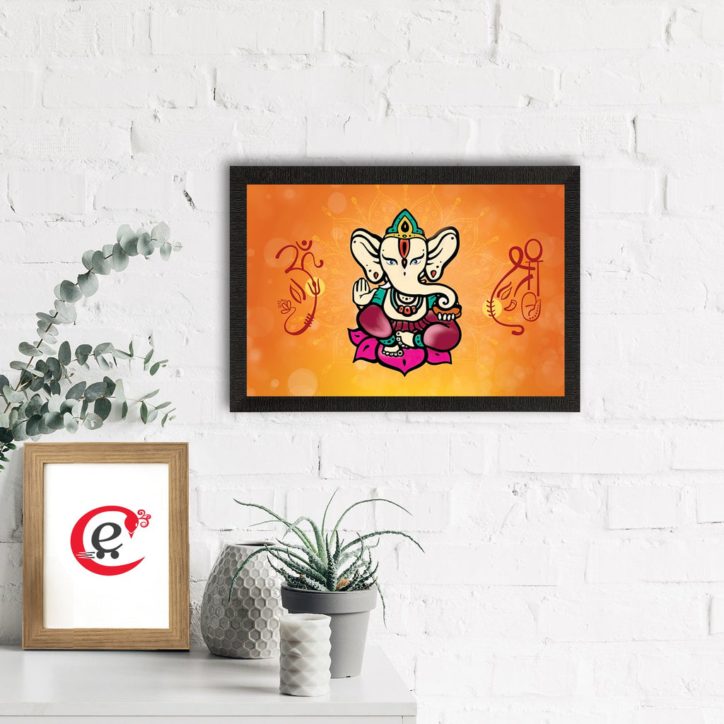 Lord Ganesha Satin Matt Texture UV Art Painting Kafalo