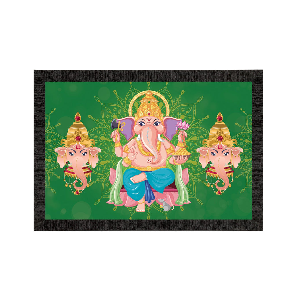 Lord Ganesha Satin Matt Texture UV Art Painting Kafalo