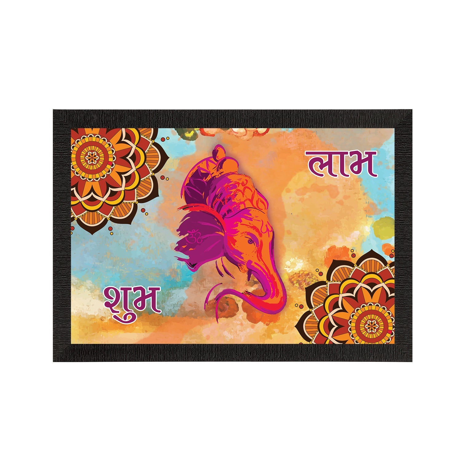 Lord Ganesha Satin Matt Texture UV Art Painting Kafalo