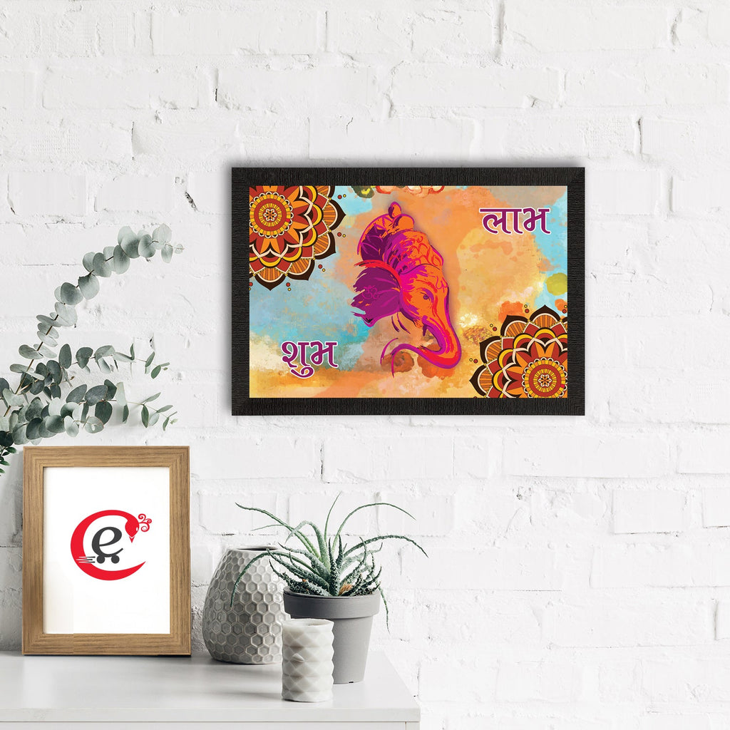 Lord Ganesha Satin Matt Texture UV Art Painting Kafalo