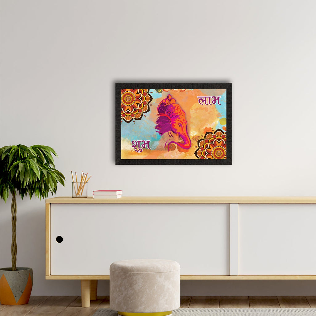 Lord Ganesha Satin Matt Texture UV Art Painting Kafalo