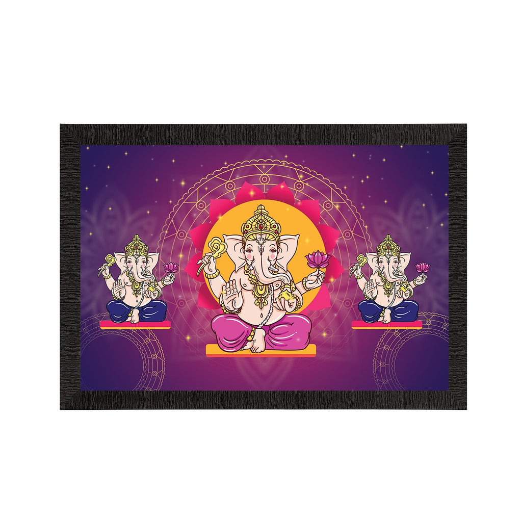 Lord Ganesha Satin Matt Texture UV Art Painting Kafalo