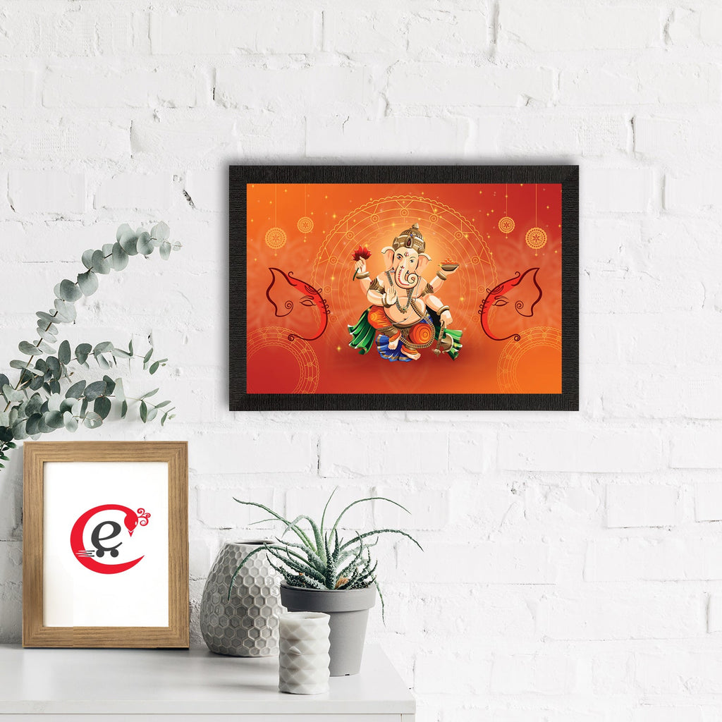 Lord Ganesha Satin Matt Texture UV Art Painting Kafalo