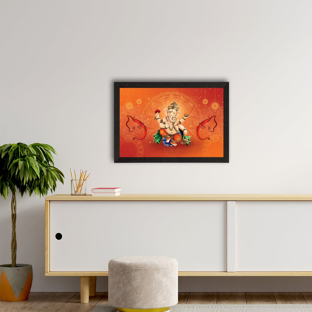 Lord Ganesha Satin Matt Texture UV Art Painting Kafalo