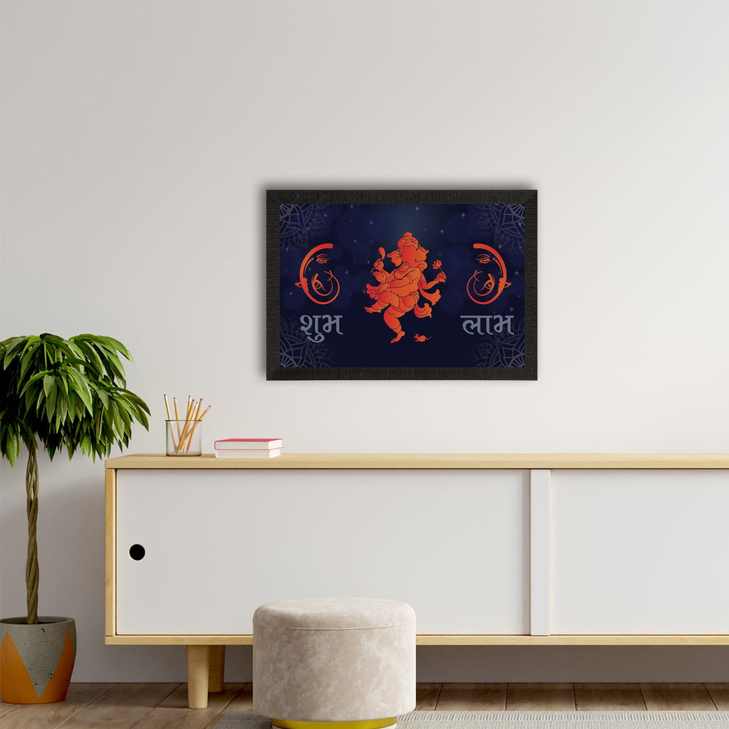 Lord Ganesha Satin Matt Texture UV Art Painting Kafalo