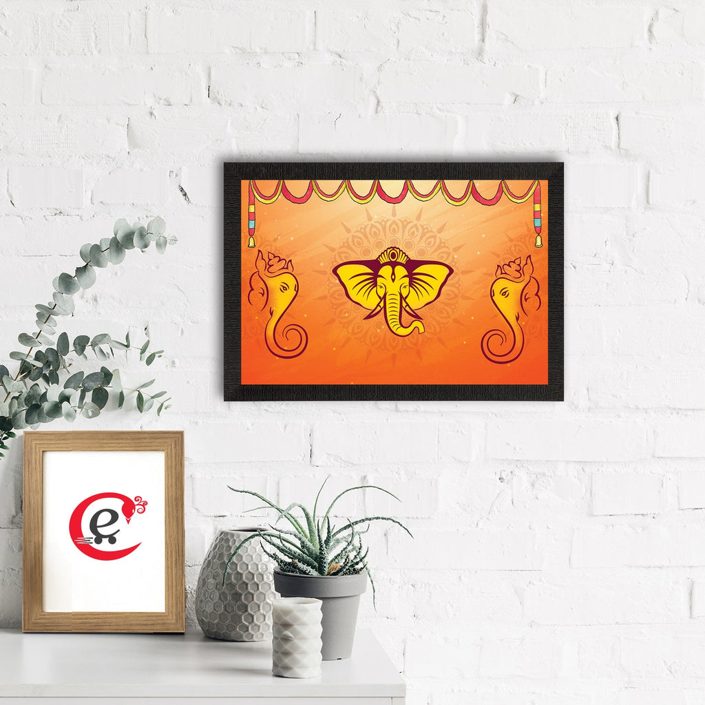 Lord Ganesha Satin Matt Texture UV Art Painting Kafalo