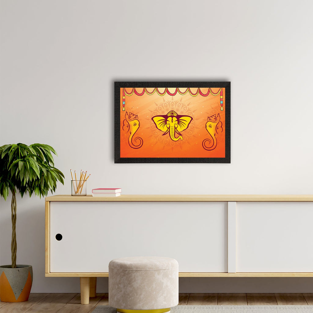 Lord Ganesha Satin Matt Texture UV Art Painting Kafalo