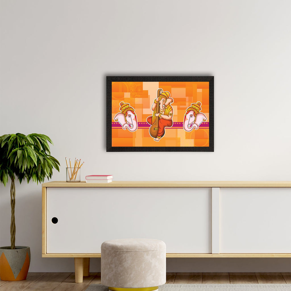 Lord Ganesha Satin Matt Texture UV Art Painting Kafalo