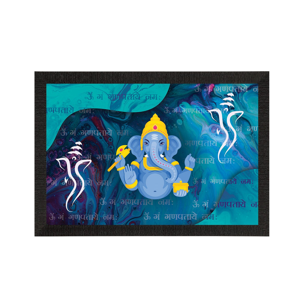 Lord Ganesha Satin Matt Texture UV Art Painting Kafalo