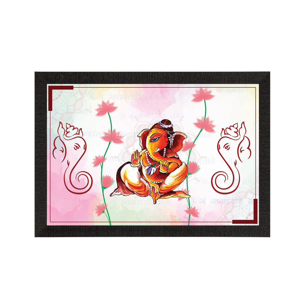 Lord Ganesha Satin Matt Texture UV Art Painting Kafalo