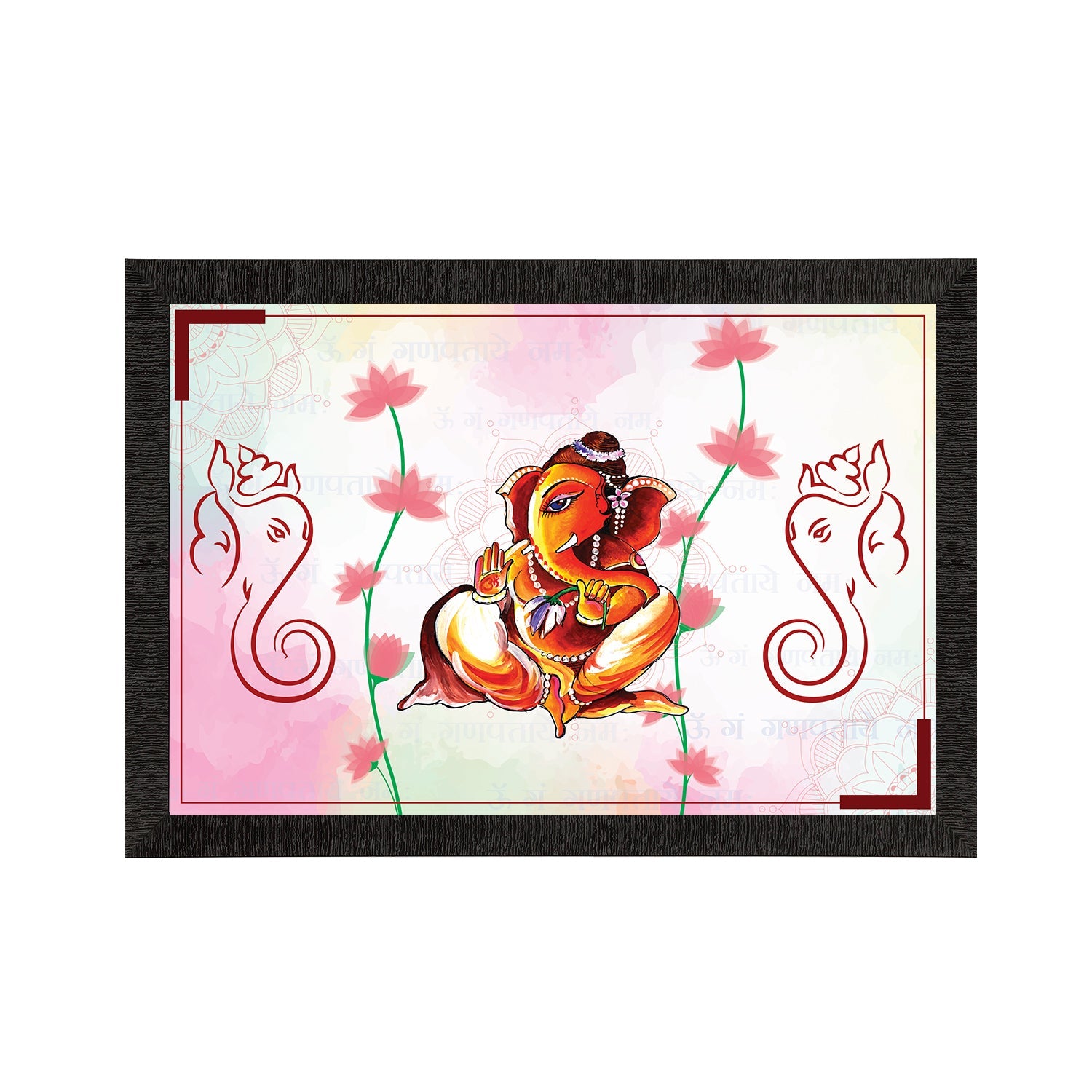 Lord Ganesha Satin Matt Texture UV Art Painting Kafalo