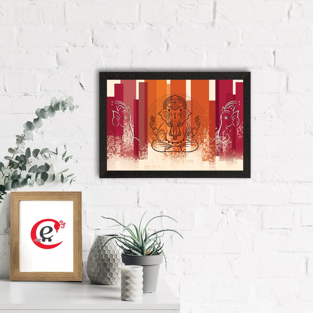 Lord Ganesha Satin Matt Texture UV Art Painting Kafalo