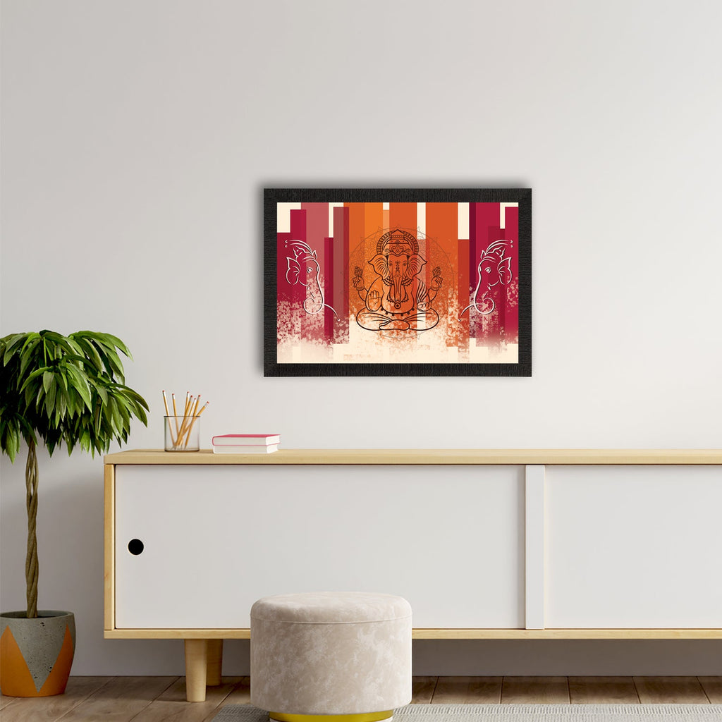 Lord Ganesha Satin Matt Texture UV Art Painting Kafalo