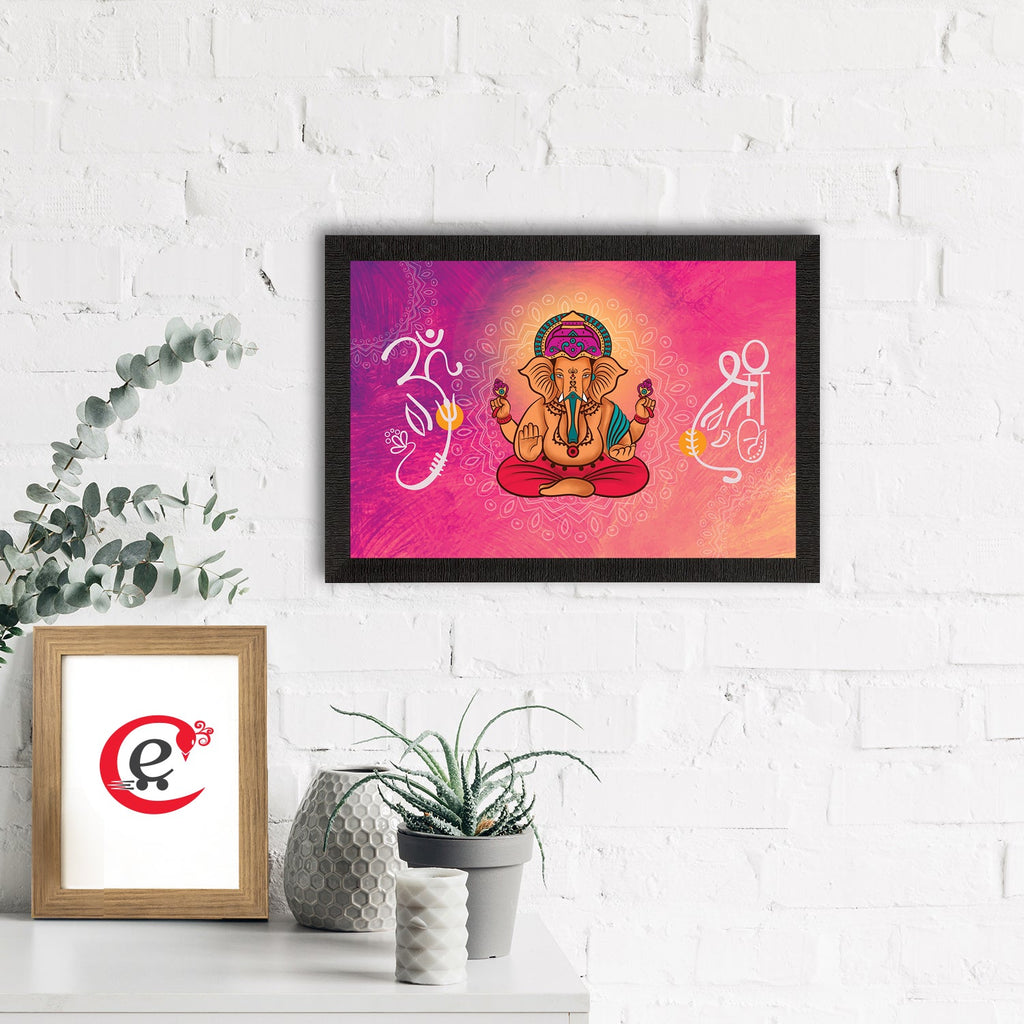 Lord Ganesha Satin Matt Texture UV Art Painting Kafalo