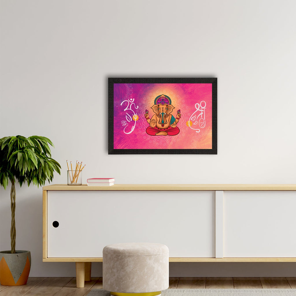 Lord Ganesha Satin Matt Texture UV Art Painting Kafalo