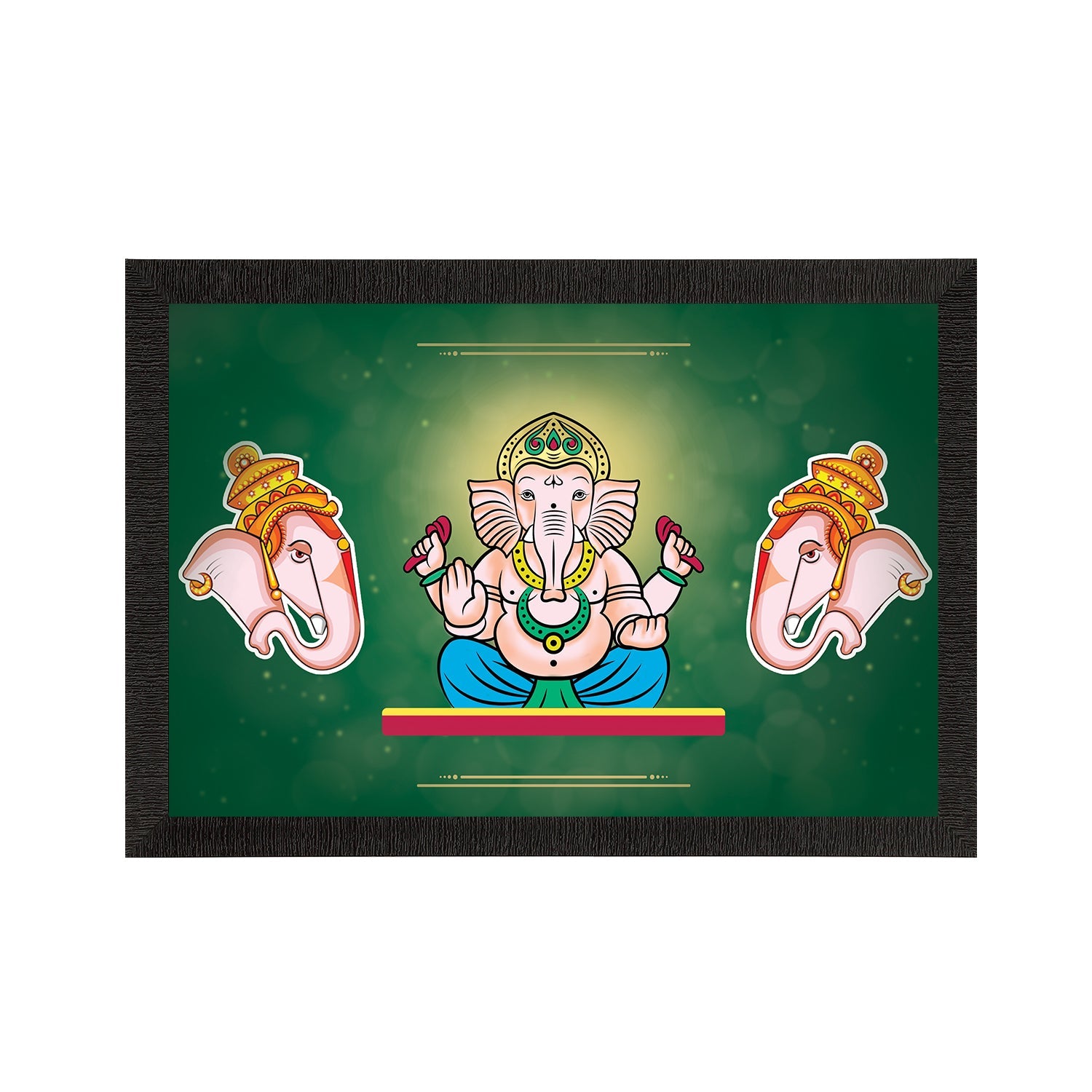 Lord Ganesha Satin Matt Texture UV Art Painting Kafalo