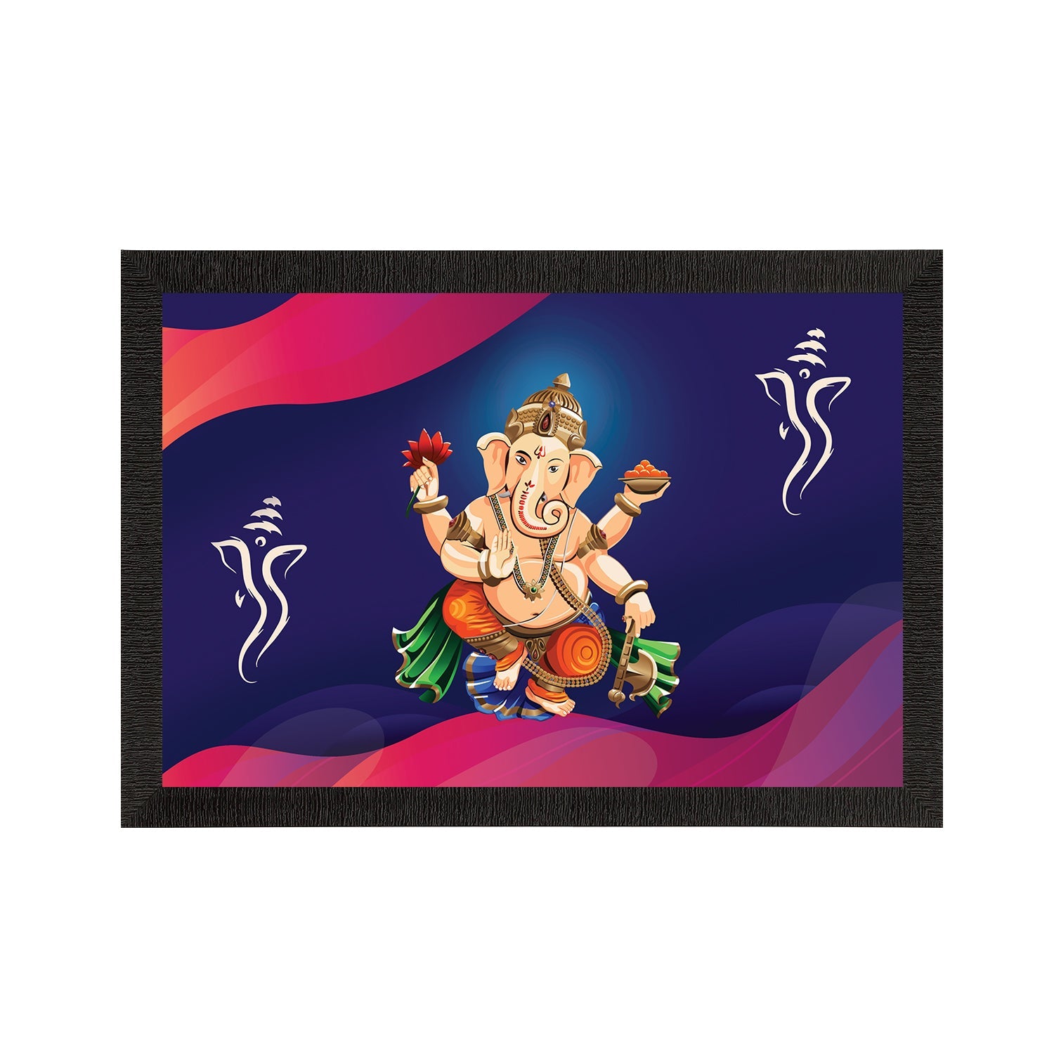 Lord Ganesha Satin Matt Texture UV Art Painting Kafalo