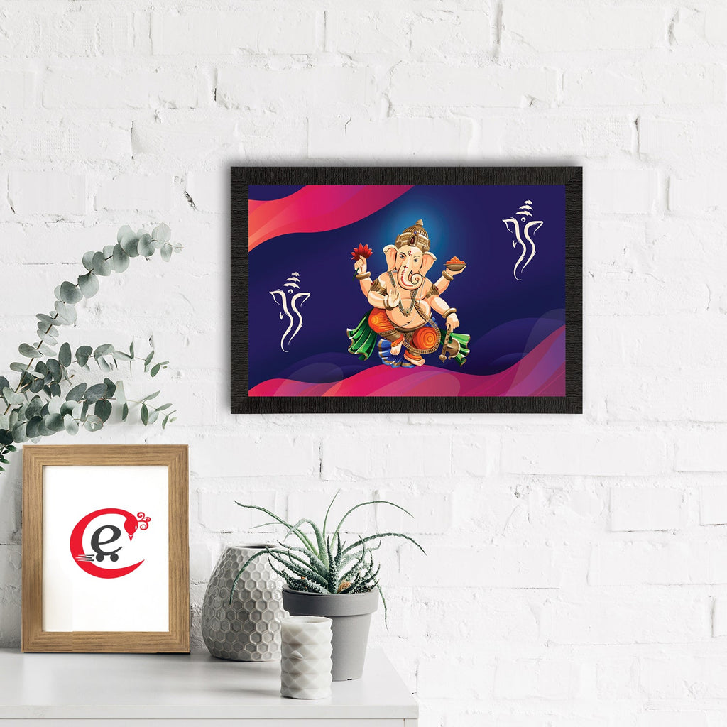 Lord Ganesha Satin Matt Texture UV Art Painting Kafalo