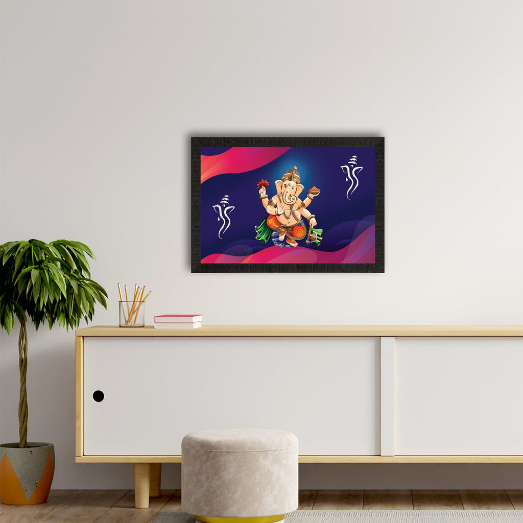 Lord Ganesha Satin Matt Texture UV Art Painting Kafalo