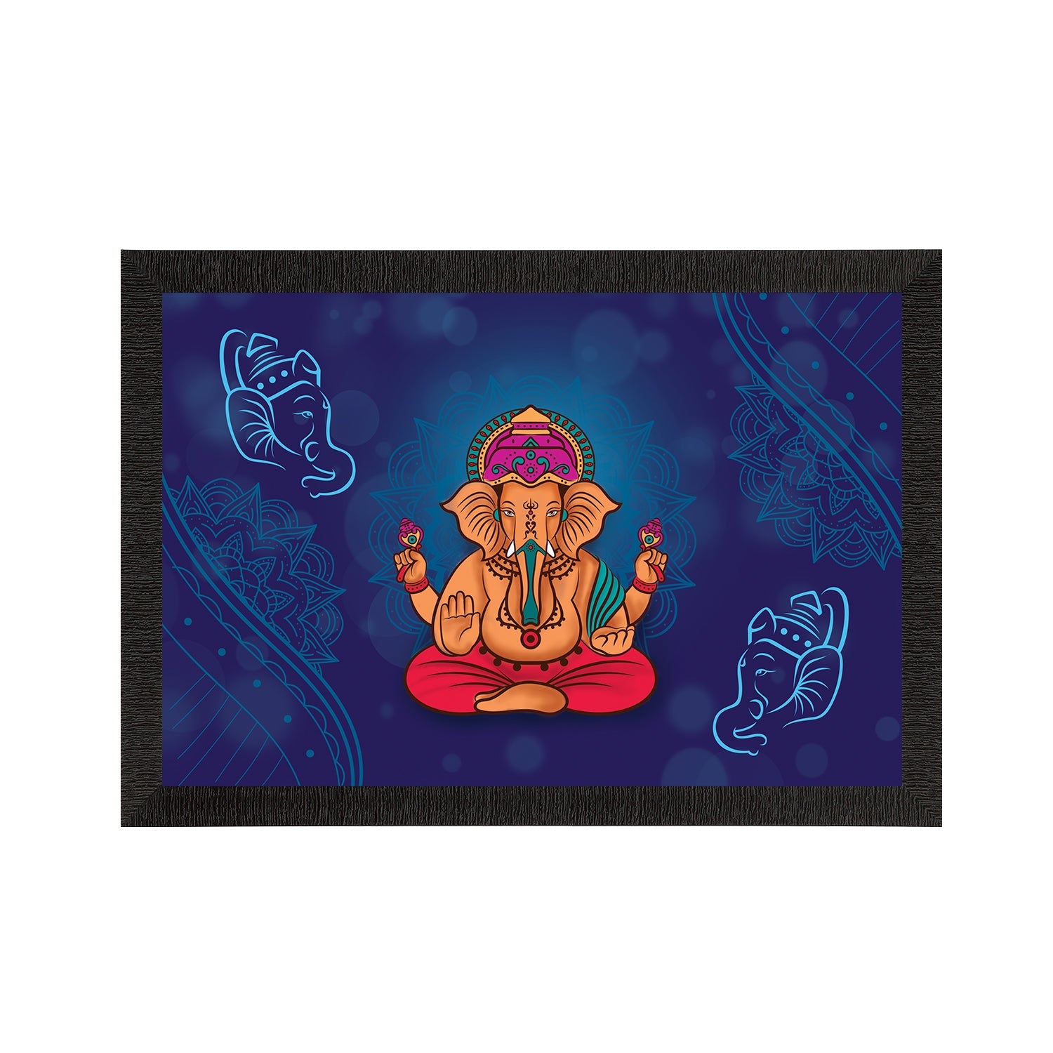 Lord Ganesha Satin Matt Texture UV Art Painting Kafalo