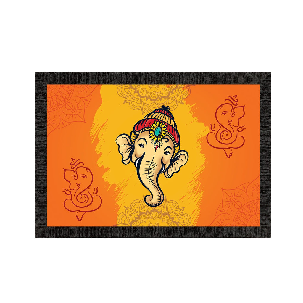 Lord Ganesha Satin Matt Texture UV Art Painting Kafalo
