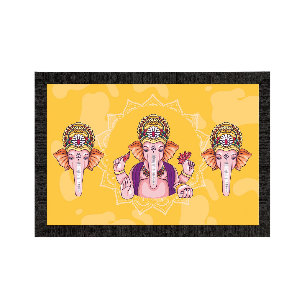 Lord Ganesha Satin Matt Texture UV Art Painting Kafalo