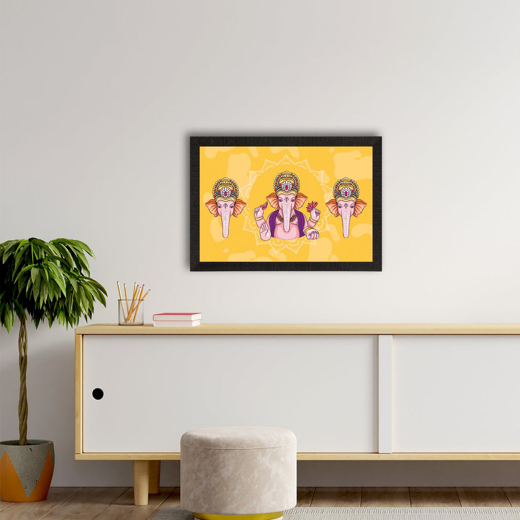 Lord Ganesha Satin Matt Texture UV Art Painting Kafalo